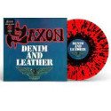 Saxon - Denim And Leather // LP, ltd, splatter (red and black)