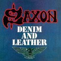 Saxon - Denim And Leather // LP, ltd, splatter (red and black)