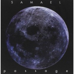 Samael - Passage // LP, Ltd, Silver With Cyan Blue Splatter
