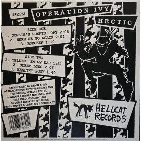 Operation Ivy – Hectic E.P. // 12"
