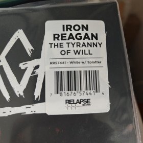 Iron Reagan – The Tyranny Of Will // LP,  Limited Edition, White With Blood Red, Black And Sky Blue Splatter